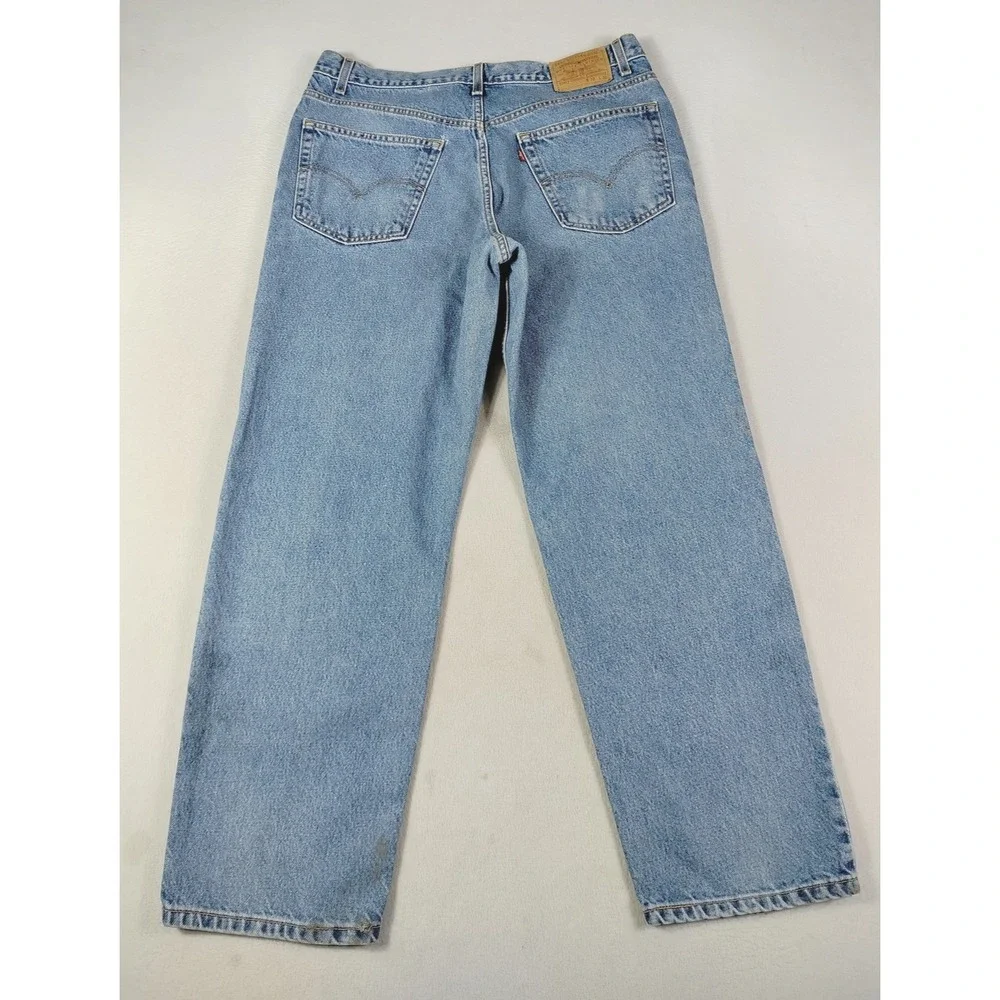 Vintage Levis‎ Jeans Mens 38 Blue Relaxed Straight Leg Denim Zip Fly Y2K 2001